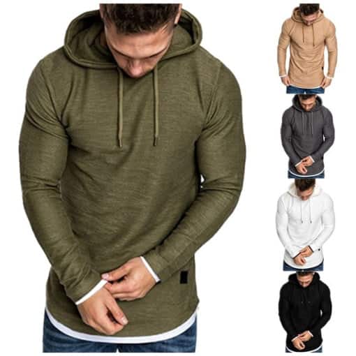 Latest Fashion in Men’s Hooded Sweater T-Shirt for Cold Seasons – Fizzo ...